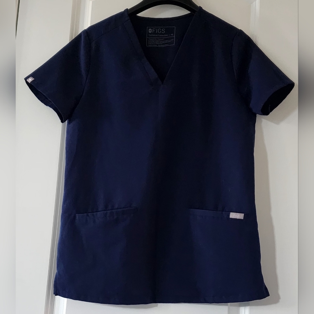 Women's Technical Collection Navy Blue Scrub Top Size Extra Small